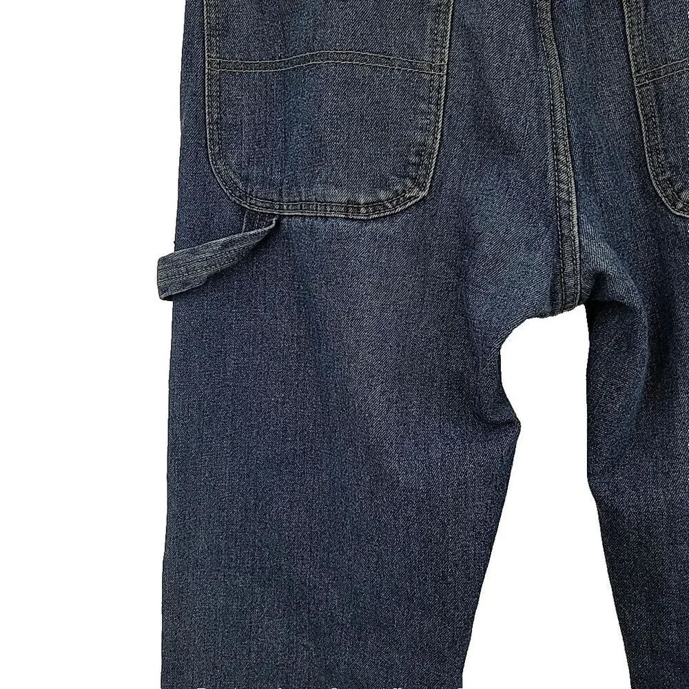Smiths Mens Flannel Lined Carpenter Jeans Measures Size 36x28 Workwear